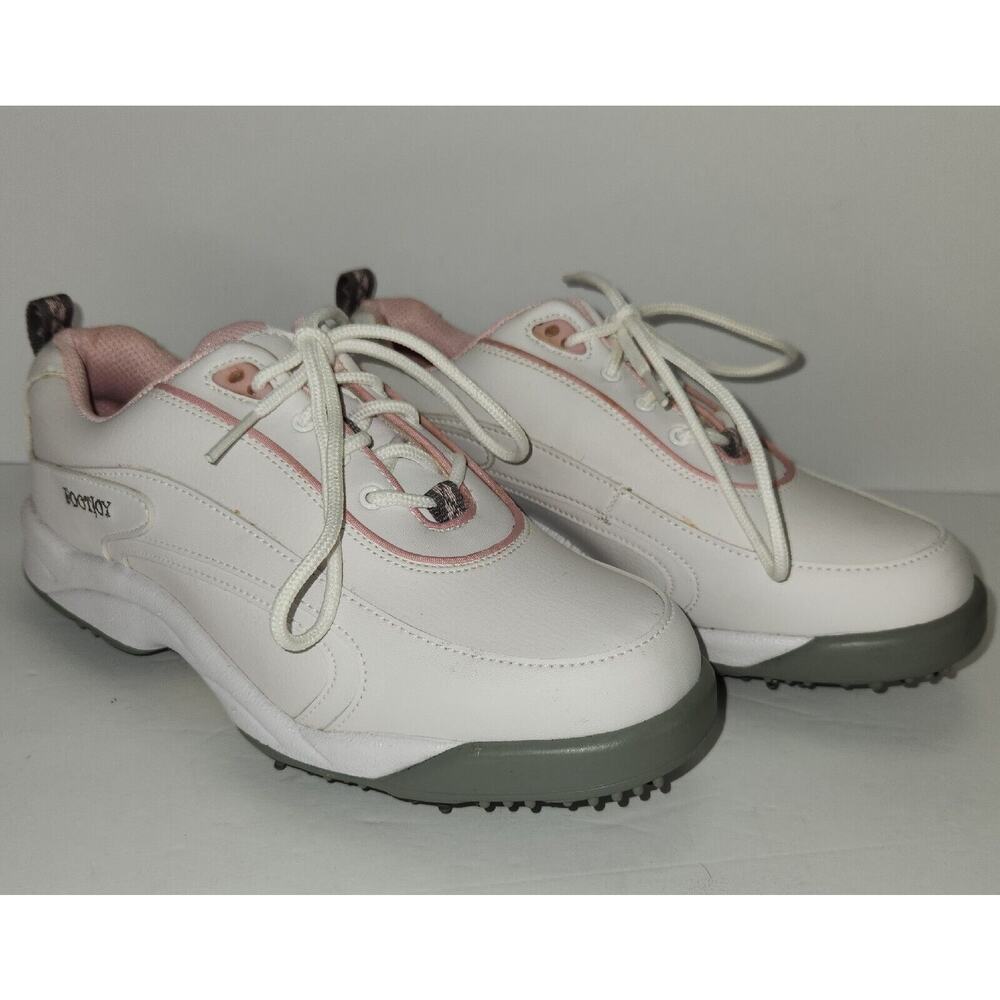 FootJoy Greenjoys Women’s Size 7.5 M White Golf Shoe Soft Spike 48703 Pink White